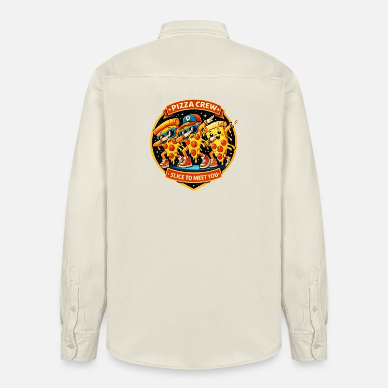 Pizza Crew Slice pour vous rencontrer - Chemise unisexe coupe décontractée bio Stanley/Stella - écru doux