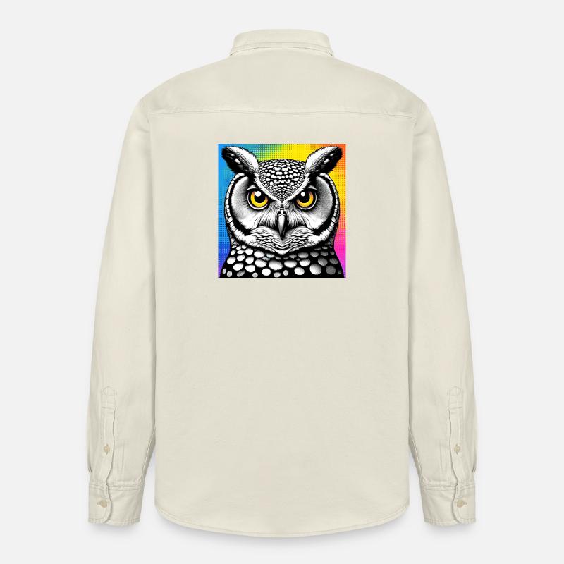 Eule - Relaxed Fit Unisex Organic Hemd von Stanley/Stella - Natur