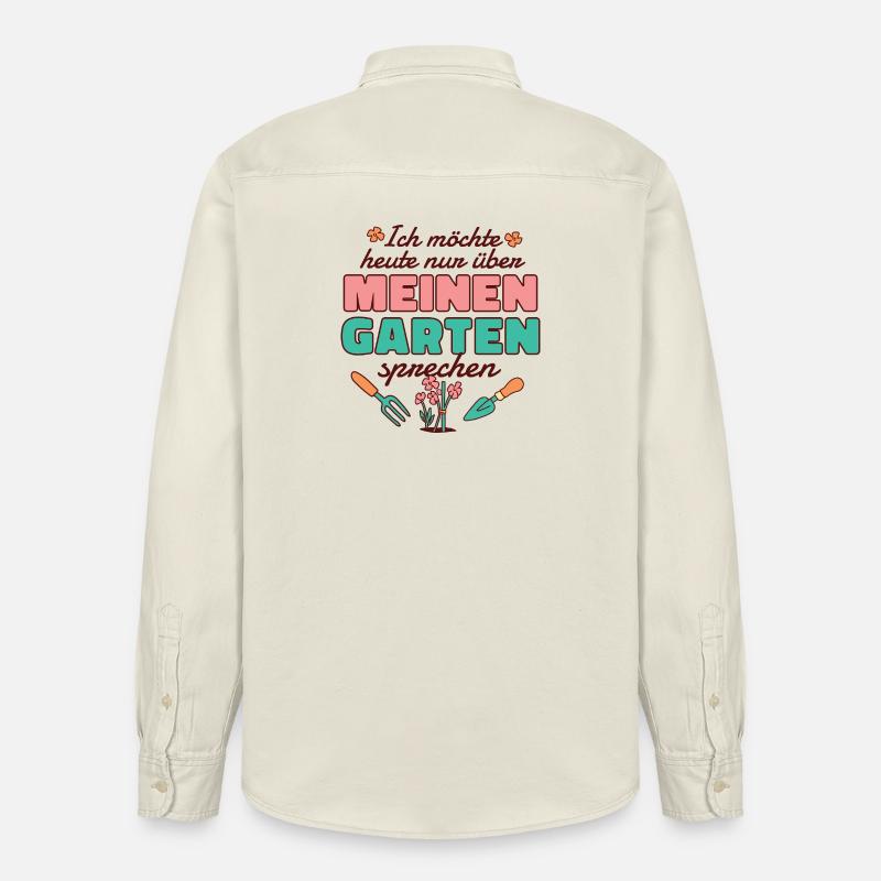 Lustiger Garten Spruch  - Relaxed Fit Unisex Organic Hemd von Stanley/Stella - Natur
