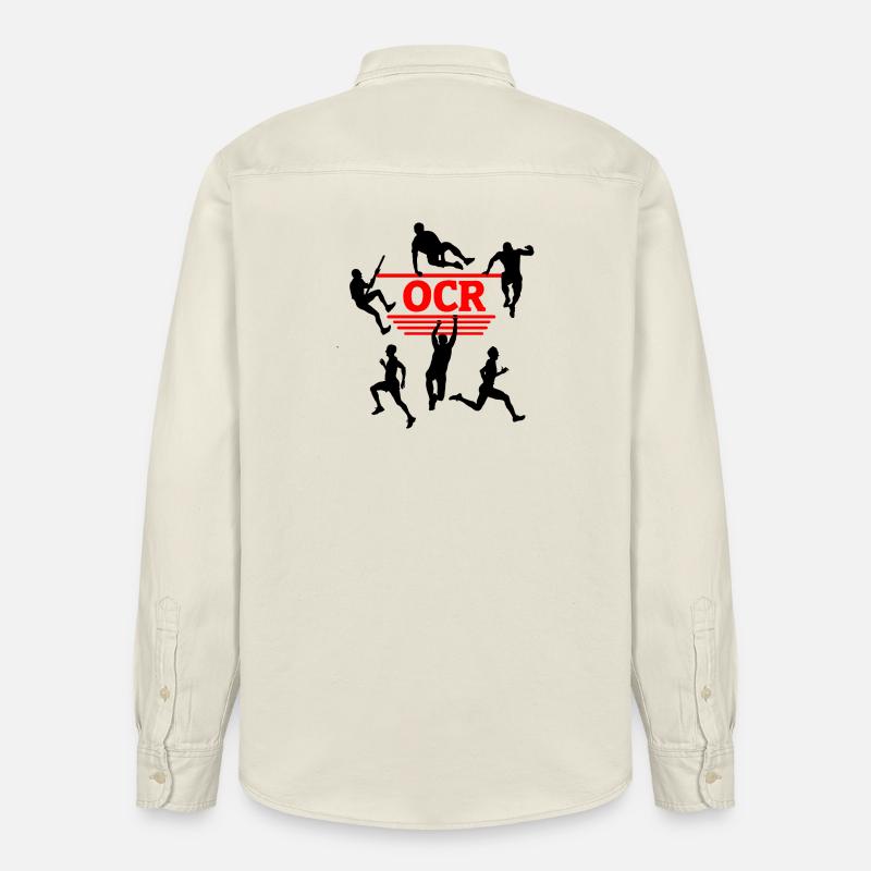 Puissance OCR – Conception de courses d’obstacles - Chemise unisexe coupe décontractée bio Stanley/Stella - écru doux