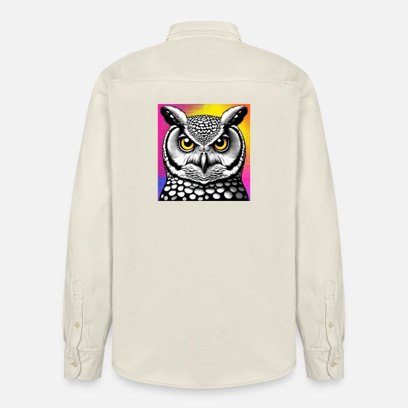 Eule - Relaxed Fit Unisex Organic Hemd von Stanley/Stella - Natur