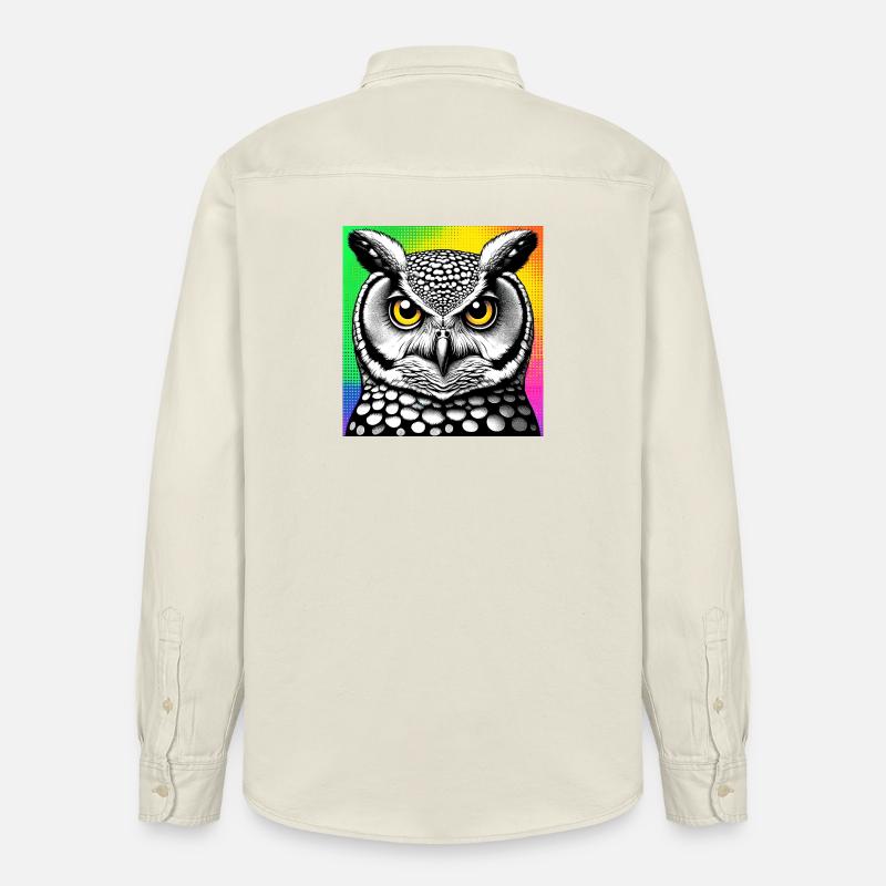 Eule - Relaxed Fit Unisex Organic Hemd von Stanley/Stella - Natur