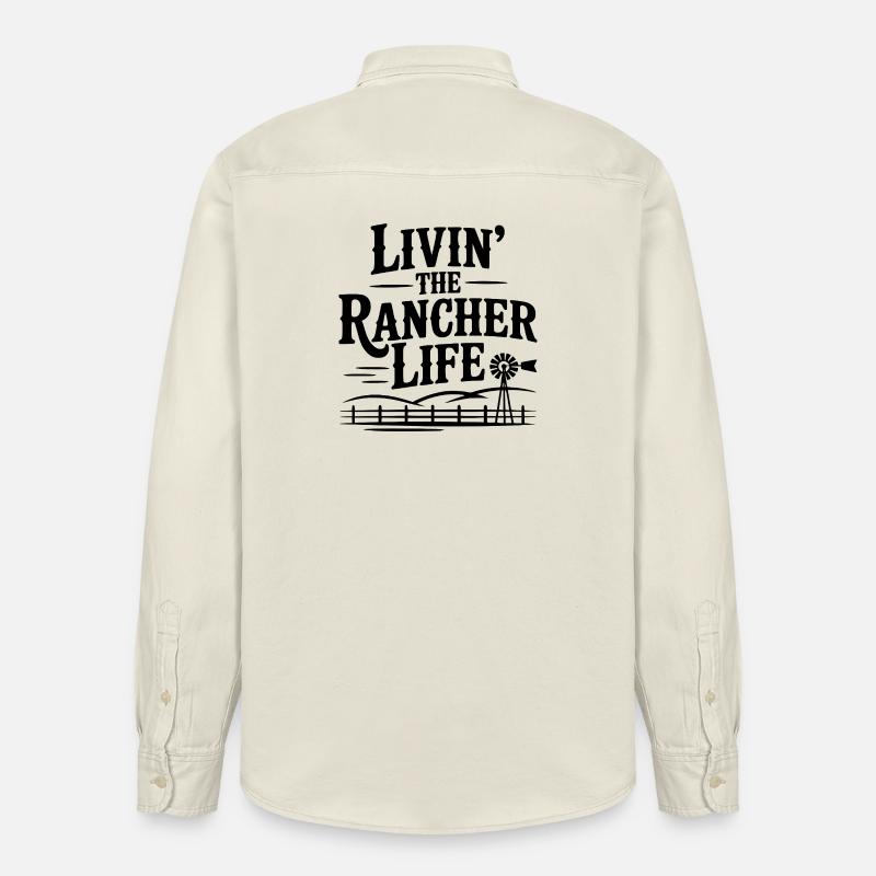 Das Leben als Rancher - Relaxed Fit Unisex Organic Hemd von Stanley/Stella - Natur