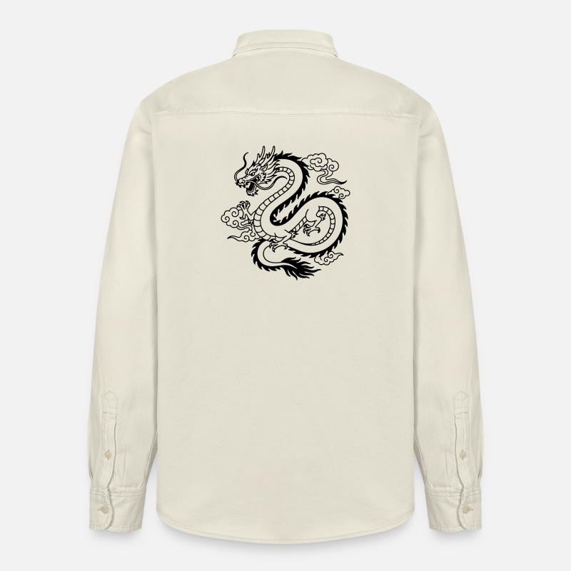 Chinesischer Drache - Relaxed Fit Unisex Organic Hemd von Stanley/Stella - Natur