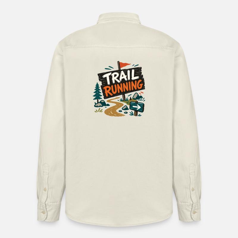 Trail running - Chemise unisexe coupe décontractée bio Stanley/Stella - écru doux