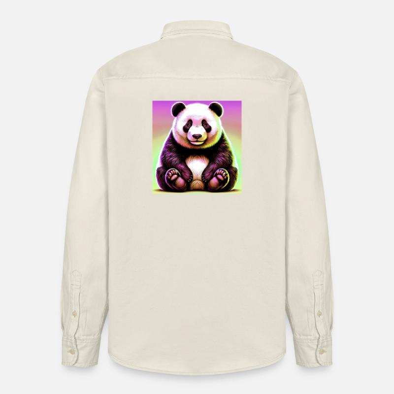 panda - Chemise unisexe coupe décontractée bio Stanley/Stella - écru doux