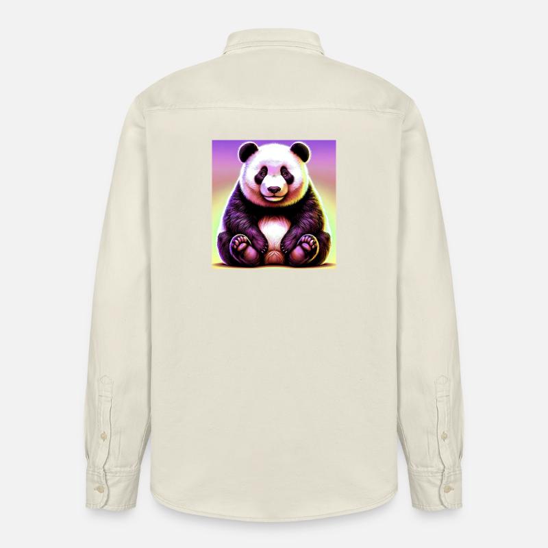 panda - Chemise unisexe coupe décontractée bio Stanley/Stella - écru doux