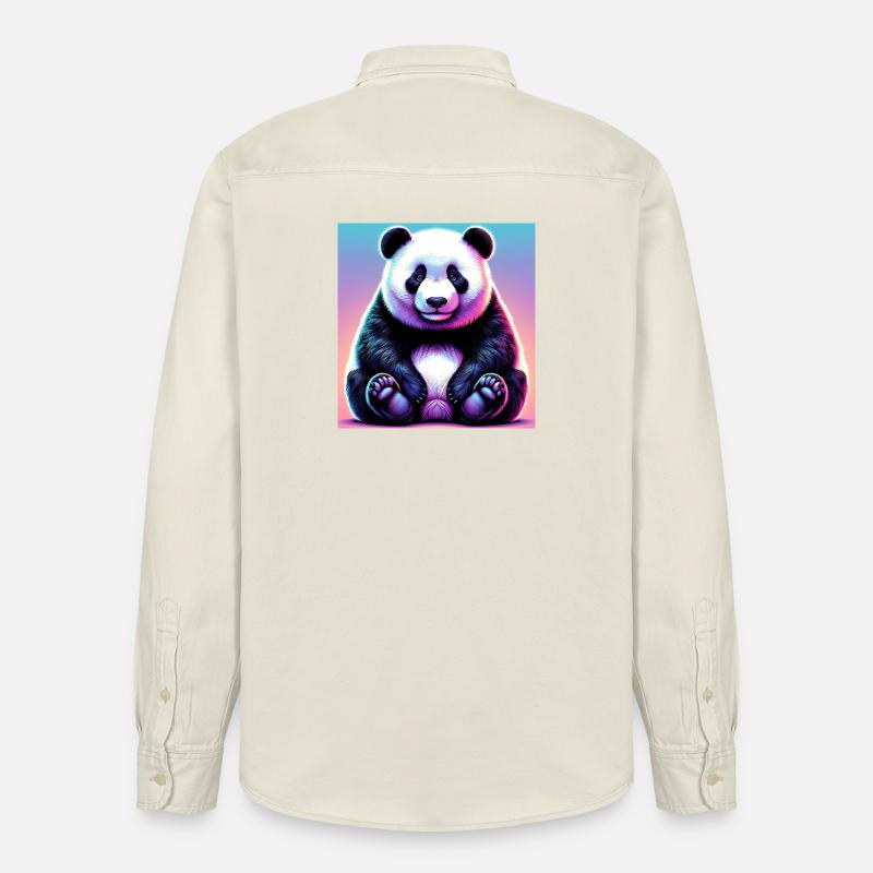 panda - Chemise unisexe coupe décontractée bio Stanley/Stella - écru doux