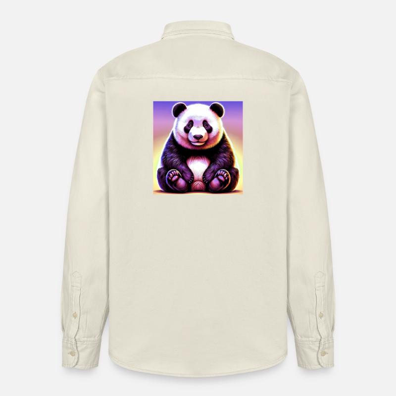 panda - Chemise unisexe coupe décontractée bio Stanley/Stella - écru doux