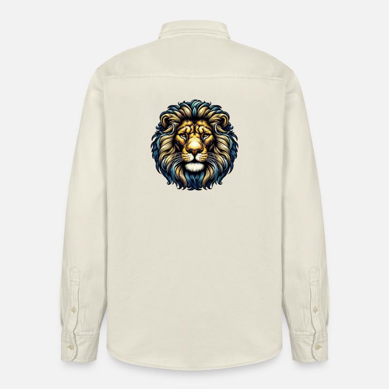 Lion - Chemise unisexe coupe décontractée bio Stanley/Stella - écru doux