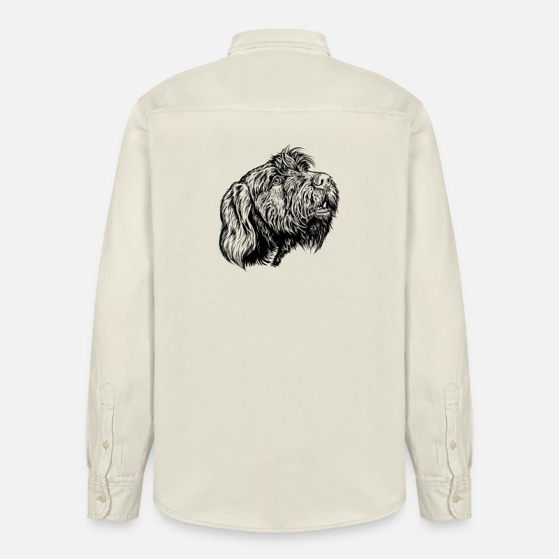 Pudelpointer redet mit - Relaxed Fit Unisex Organic Hemd von Stanley/Stella - Natur