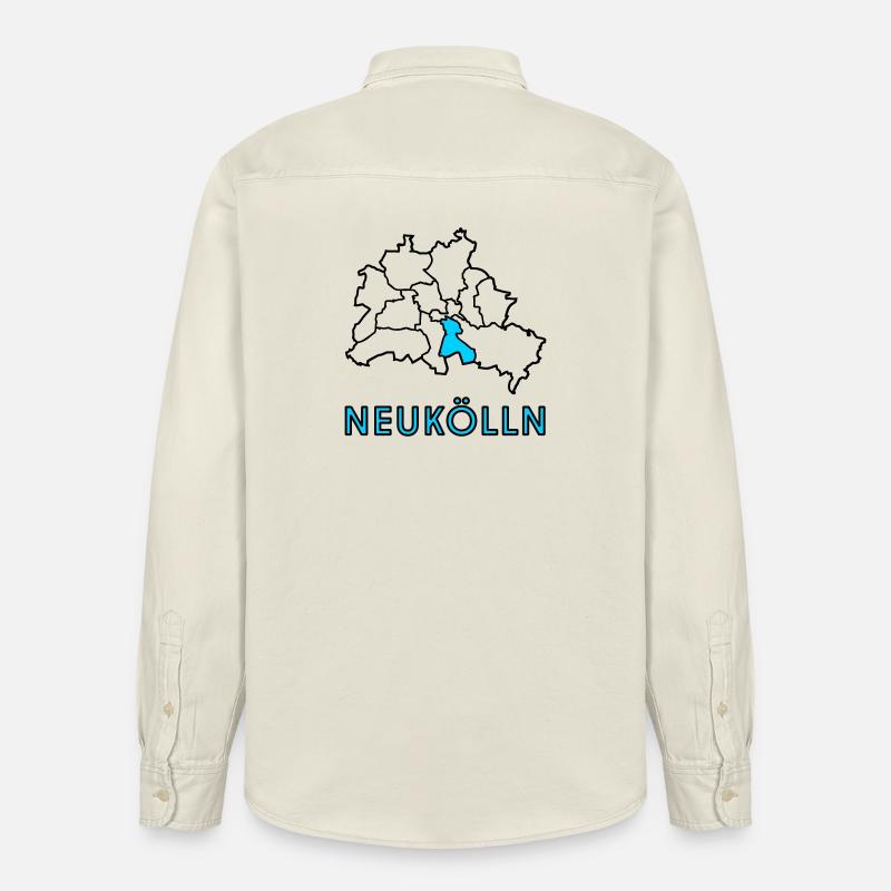 NEUKÖLLN, un quartier de Berlin - Chemise unisexe coupe décontractée bio Stanley/Stella - écru doux