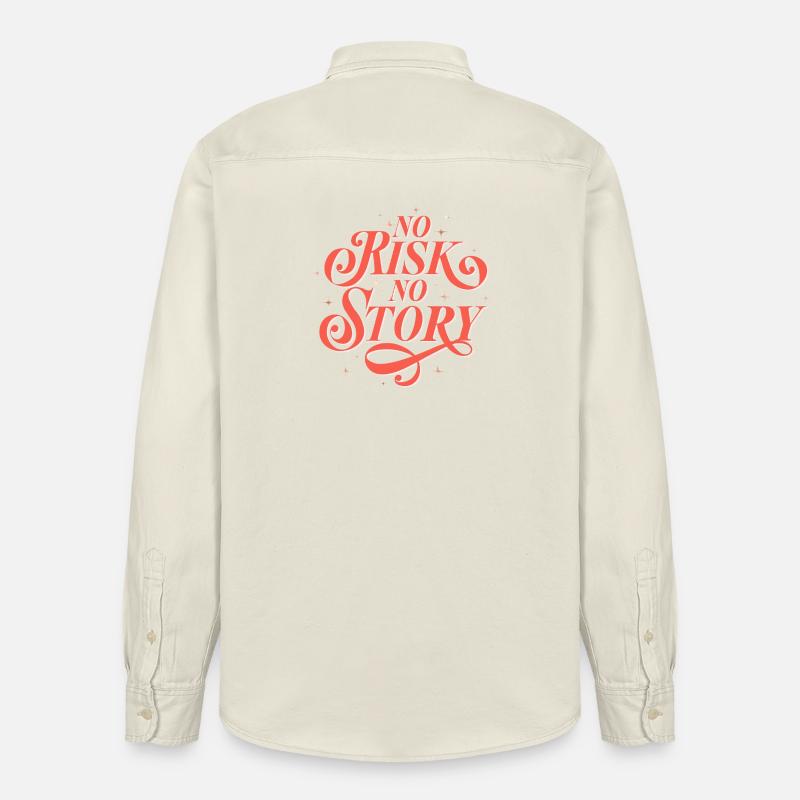 AUCUN RISQUE. PAS D’HISTOIRE. - Chemise unisexe coupe décontractée bio Stanley/Stella - écru doux