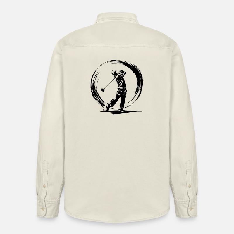 Golfer Mann Silhouette - Relaxed Fit Unisex Organic Hemd von Stanley/Stella - Natur