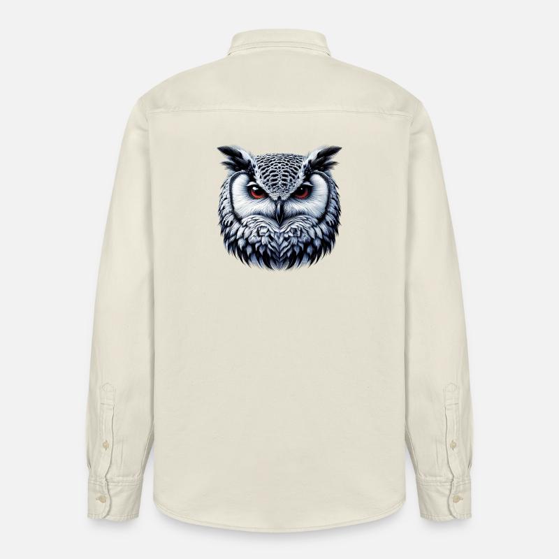 Eule - Relaxed Fit Unisex Organic Hemd von Stanley/Stella - Natur