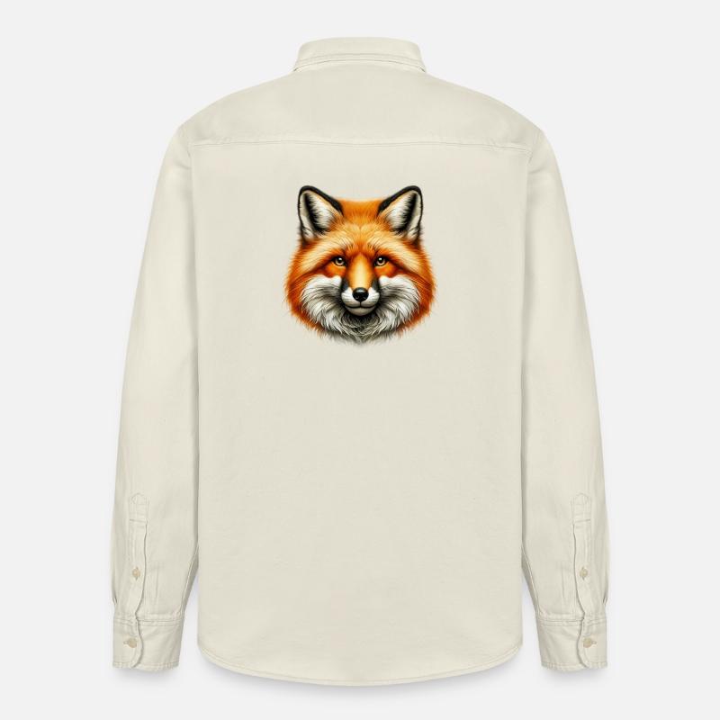 Fuchs - Relaxed Fit Unisex Organic Hemd von Stanley/Stella - Natur