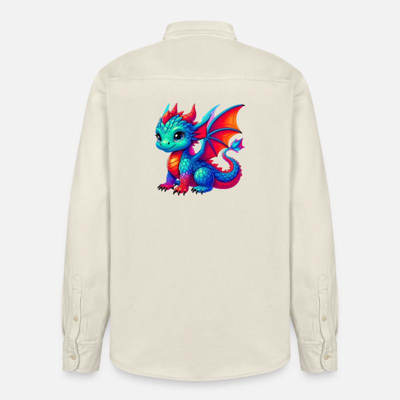 Drache - Relaxed Fit Unisex Organic Hemd von Stanley/Stella - Natur