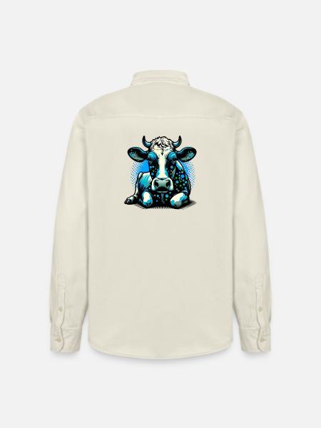 Vache - Chemise unisexe coupe décontractée bio Stanley/Stella - écru doux