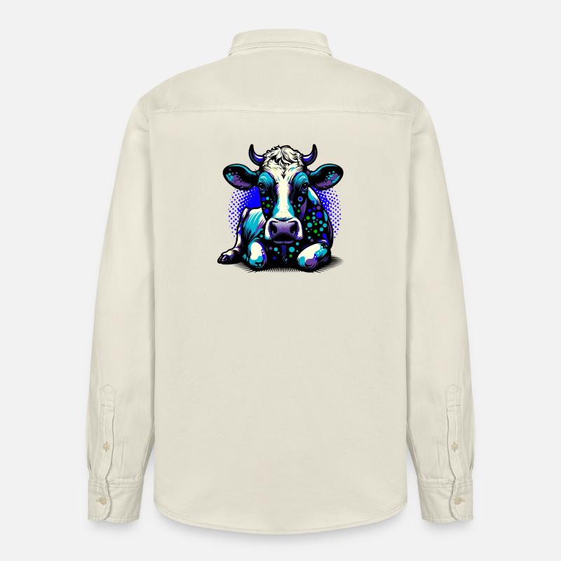 Kuh - Relaxed Fit Unisex Organic Hemd von Stanley/Stella - Natur