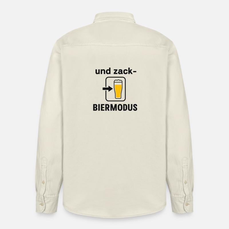 Conception de smartphone en mode bière - Chemise unisexe coupe décontractée bio Stanley/Stella - écru doux