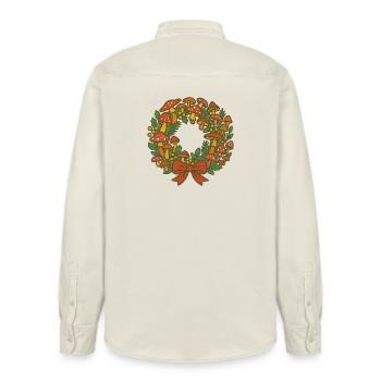 Pilz-Festkranz - Relaxed Fit Unisex Organic Hemd von Stanley/Stella - Natur - Hinten - AI Model Male 178 light (178cm)