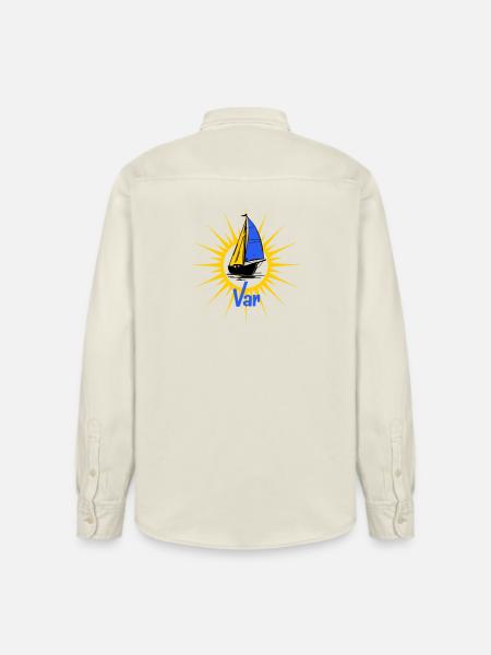 Segelboot Soleil Var - Relaxed Fit Unisex Organic Hemd von Stanley/Stella - Natur