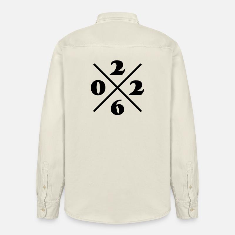 Année élémentaire 2026 - Chemise unisexe coupe décontractée bio Stanley/Stella - écru doux