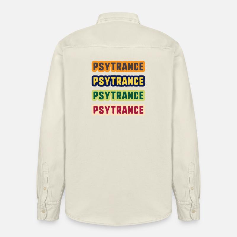 Psytrance-Farbstack - Relaxed Fit Unisex Organic Hemd von Stanley/Stella - Natur