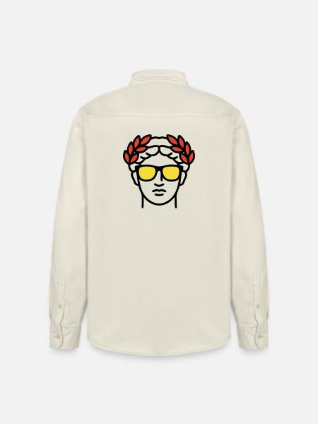 Roman Statue Sunglasses Ancient Art - Relaxed Fit Unisex Organic Shirt by Stanley/Stella - soft Ecru