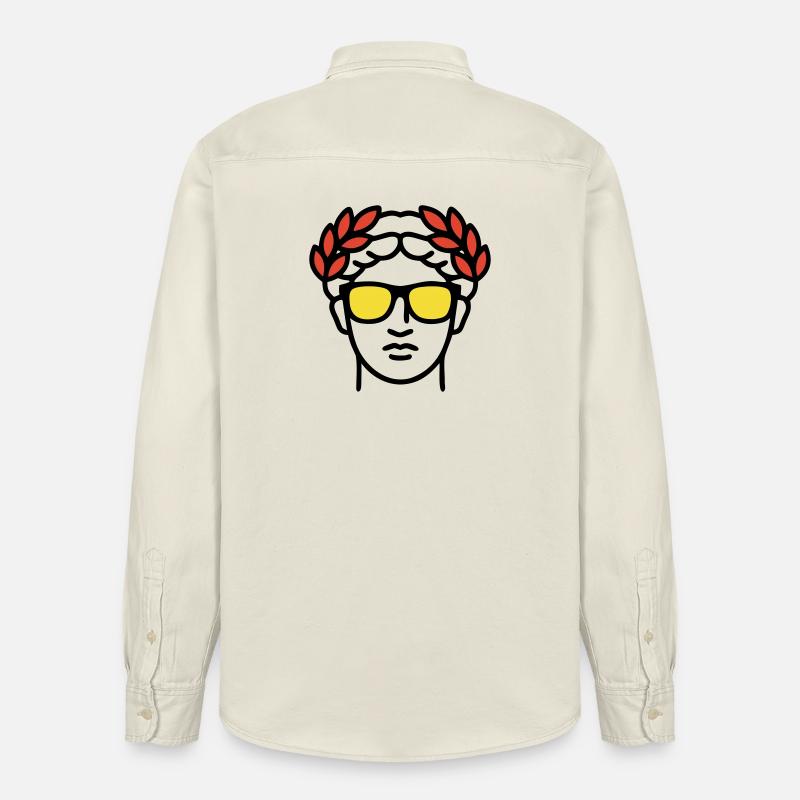 Römische Statue Sonnenbrille Antike Kunst - Relaxed Fit Unisex Organic Hemd von Stanley/Stella - Natur