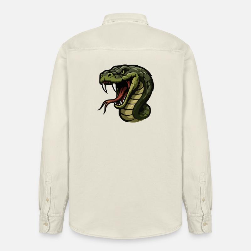 Caricature de Cobra Head - Chemise unisexe coupe décontractée bio Stanley/Stella - écru doux