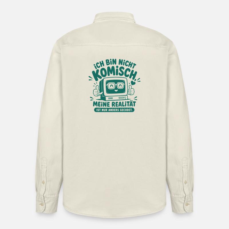 Nerd Realität Anders Gecodet - Relaxed Fit Unisex Organic Hemd von Stanley/Stella - Natur