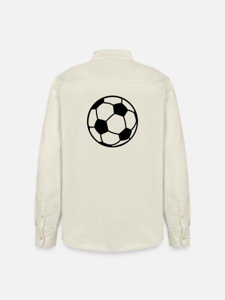 Fodbold logo bold til foreningslogo på tøj - Stanley/Stella unisex skjorte afslappet pasform økologisk - blød ecru