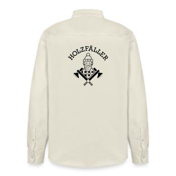 Symbole de bûcheron Hache Karo Icône de symbole viking - Chemise unisexe coupe décontractée bio Stanley/Stella - écru doux - Dos - AI Model Male 178 light (178cm)
