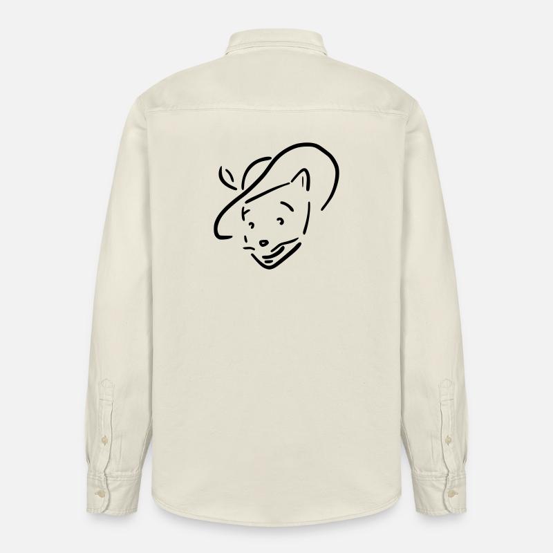 chat botté - Chemise unisexe coupe décontractée bio Stanley/Stella - écru doux