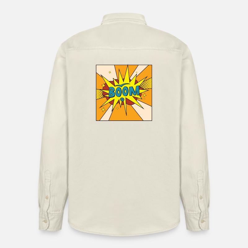 Boom Comic Explosion Style - Chemise unisexe coupe décontractée bio Stanley/Stella - écru doux