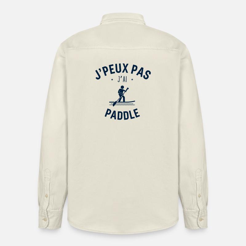 J peux pas j ai paddle - Chemise unisexe coupe décontractée bio Stanley/Stella - écru doux