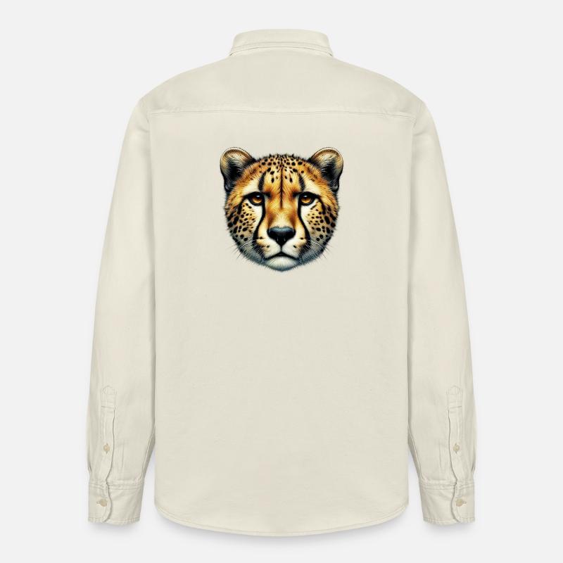 Guépard - Chemise unisexe coupe décontractée bio Stanley/Stella - écru doux