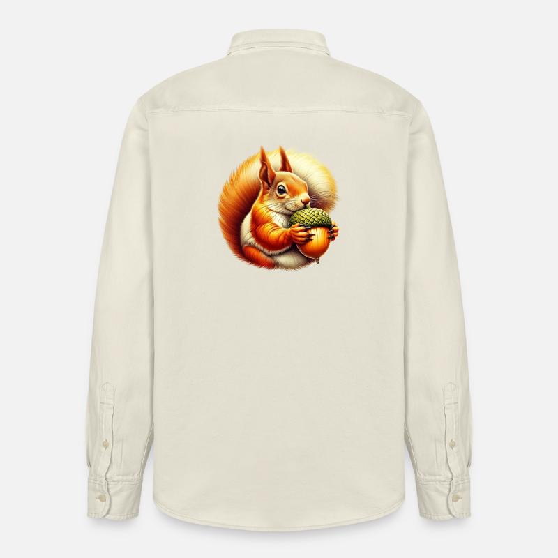 Eichhörnchen - Relaxed Fit Unisex Organic Hemd von Stanley/Stella - Natur
