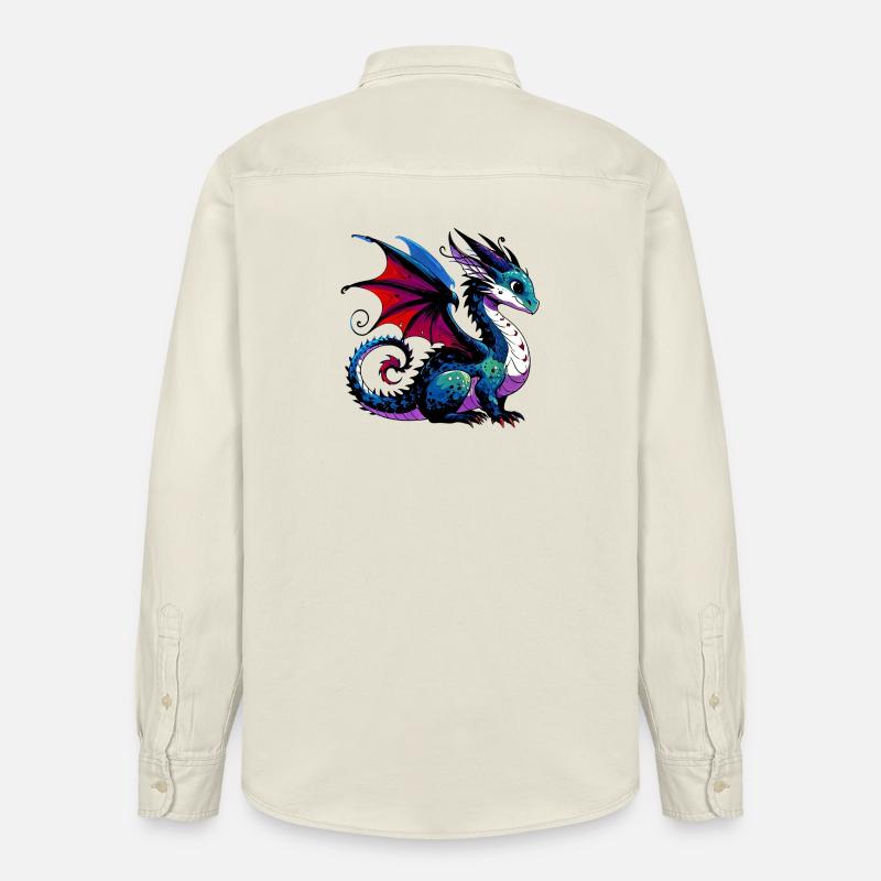 Drache - Relaxed Fit Unisex Organic Hemd von Stanley/Stella - Natur