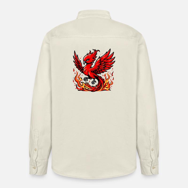 Roter Phönix - Relaxed Fit Unisex Organic Hemd von Stanley/Stella - Natur
