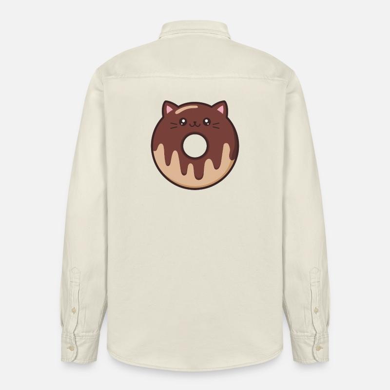 Süßer Katzendonut - Relaxed Fit Unisex Organic Hemd von Stanley/Stella - Natur