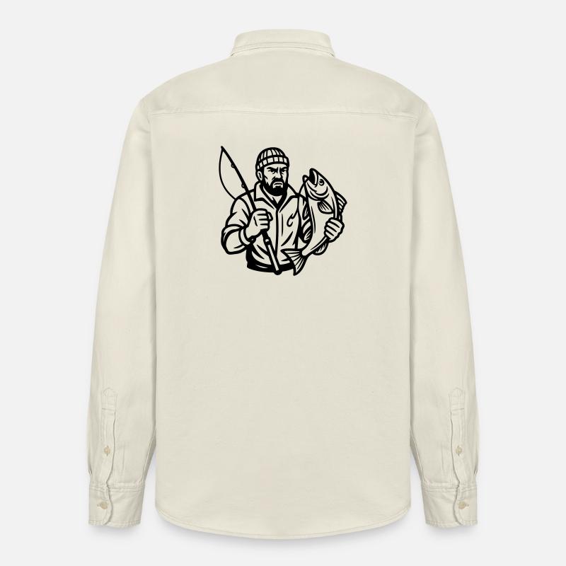 Pêcheur - Chemise unisexe coupe décontractée bio Stanley/Stella - écru doux