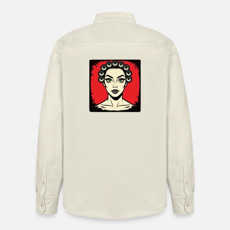 ICH SEHE DICH – nette Leute - Relaxed Fit Unisex Organic Hemd von Stanley/Stella - Natur