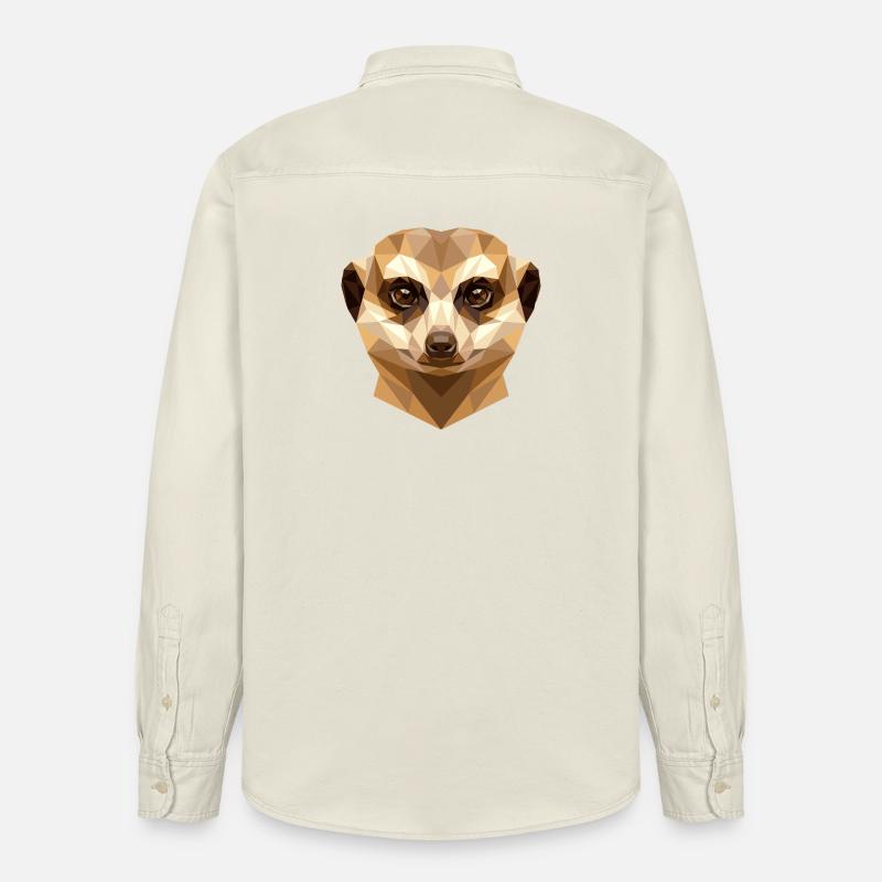 Suricate Suricate Douce Mangouste Suricate - Chemise unisexe coupe décontractée bio Stanley/Stella - écru doux