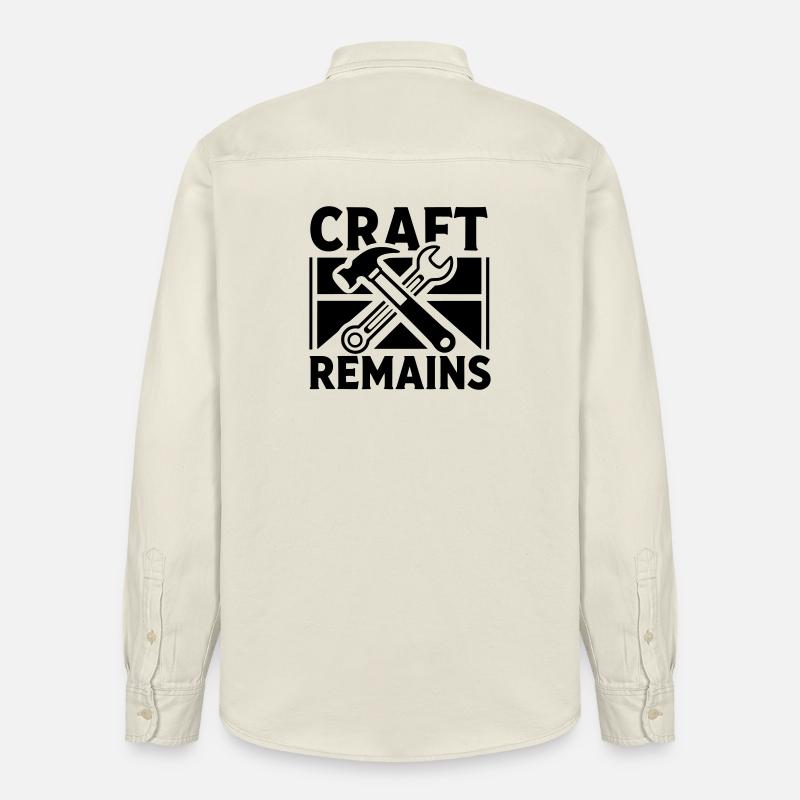 L’engin reste La puissance reste - Chemise unisexe coupe décontractée bio Stanley/Stella - écru doux