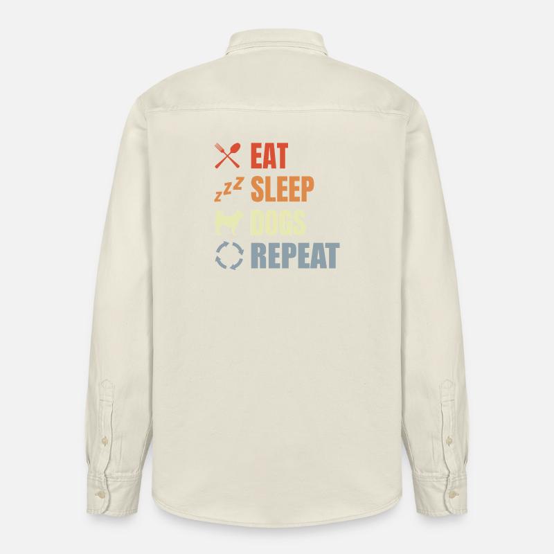 Hundebesitzer Routine - Relaxed Fit Unisex Organic Hemd von Stanley/Stella - Natur