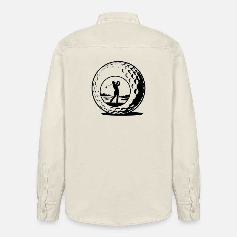 Golfball - Relaxed Fit Unisex Organic Hemd von Stanley/Stella - Natur