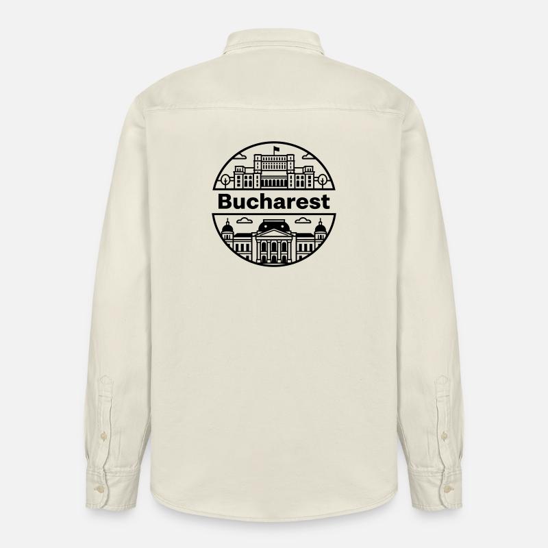Bukarest - Relaxed Fit Unisex Organic Hemd von Stanley/Stella - Natur