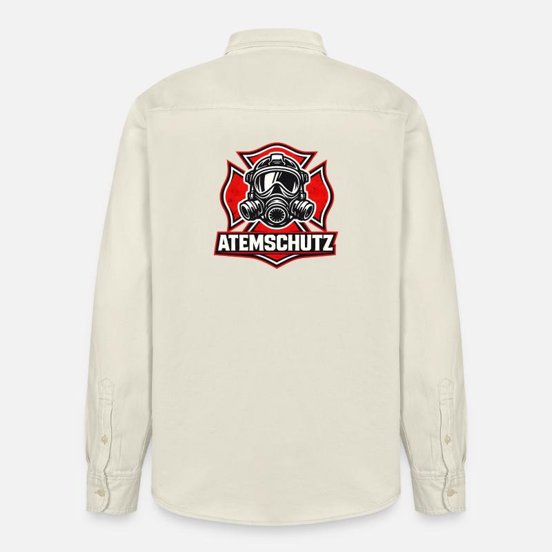 Atemschutz Feuerwehrheld - Relaxed Fit Unisex Organic Hemd von Stanley/Stella - Natur